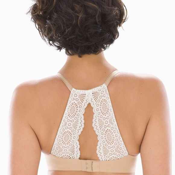 NWT Soma Embraceable Geo Lace
Racerback Underwire Bra 34 DD Porcelain #0632 - Picture 12 of 12